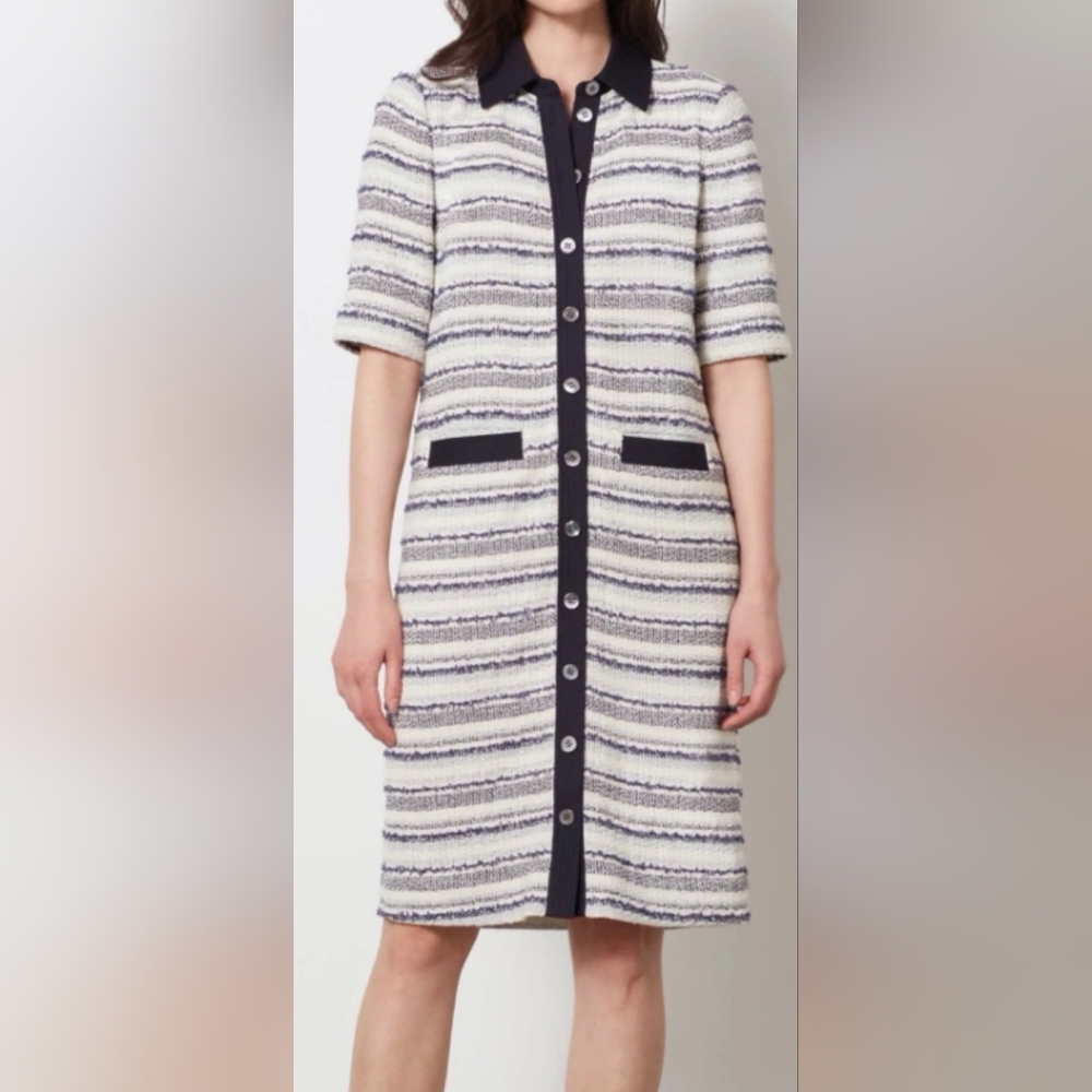 NWT PER SE by CARLISLE | $598 Textured Cardigan/Sweater Dress - Picture 2 of 9